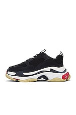 Balenciaga Triple S Sneaker in Black & Red, view 5, click to view large image.