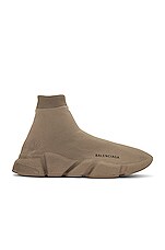 Balenciaga Speed Full Knit Sneaker in Dark Taupe | FWRD