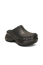 Balenciaga Croc Mule in Black, view 2, click to view large image.