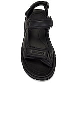 Balenciaga Tourist Sandal in Black, view 4, click to view large image.