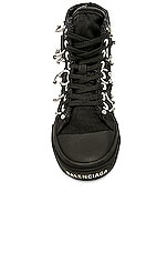 Balenciaga Paris High Top Sneaker in Black, view 4, click to view large image.