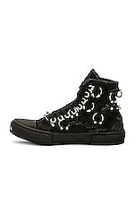 Balenciaga Paris High Top Sneaker in Black, view 5, click to view large image.