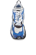 Balenciaga Runner in Blue, White, & Grey, view 4, click to view large image.