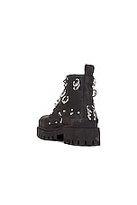 Balenciaga Strike Piercing Boot in Black & Silver, view 3, click to view large image.