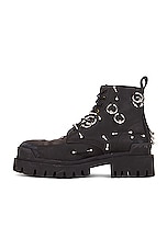 Balenciaga Strike Piercing Boot in Black & Silver, view 5, click to view large image.