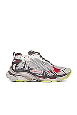 Balenciaga Runner in Blk, Whi, Red, & Fluo Yel, view 1, click to view large image.