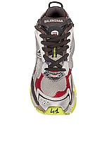 Balenciaga Runner in Blk, Whi, Red, & Fluo Yel, view 4, click to view large image.