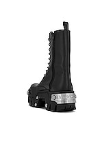 Balenciaga Bulldozer Lace Up Boot in Black, Silver, view 3, click to view large image.