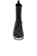 Balenciaga Bulldozer Lace Up Boot in Black, Silver, view 4, click to view large image.