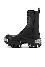 Balenciaga Bulldozer Lace Up Boot in Black, Silver, view 5, click to view large image.