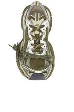 Balenciaga 3xl Sneaker in Khaki & Eggshell, view 4, click to view large image.