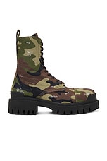 Balenciaga Strike Boot L20 in Dark Camo, view 1, click to view large image.