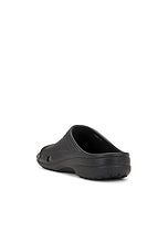 Balenciaga Pool Crocs Slide in Black, view 3, click to view large image.