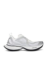 Balenciaga Circuit Sneaker in White & Silver, view 1, click to view large image.