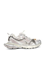 Balenciaga 3Xl Chain Sneakers in Eggshell, Silver, & Gold | FWRD
