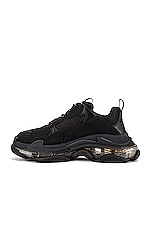 Balenciaga Triple S Clear Sole in Black, view 5, click to view large image.