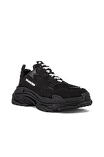 Balenciaga Triple S Sneaker in Black, view 2, click to view large image.