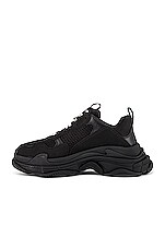 Balenciaga Triple S Sneaker in Black, view 5, click to view large image.