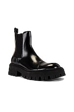 Balenciaga Tractor Bootie L20 in Black, view 2, click to view large image.