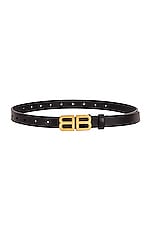 Balenciaga BB Hourglass Belt in Black, view 1, click to view large image.