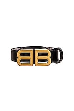 Balenciaga BB Hourglass Belt in Black, view 3, click to view large image.