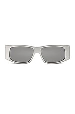 Balenciaga LED Sunglasses in Silver, view 1, click to view large image.