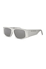 Balenciaga LED Sunglasses in Silver, view 2, click to view large image.