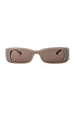 Balenciaga Dynasty Sunglasses in Grey, view 1, click to view large image.