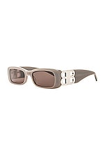 Balenciaga Dynasty Sunglasses in Grey, view 2, click to view large image.