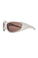 Balenciaga Cat Eye Sunglasses in Silver, view 2, click to view large image.