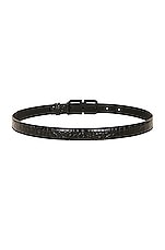 Balenciaga BB Hourglass Thin Belt in Black, view 2, click to view large image.