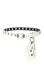 Balenciaga Le Cagole Charm Belt in Optic White, view 1, click to view large image.