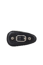 Balenciaga Cagole Hair Clip in Black & Antique Silver, view 1, click to view large image.