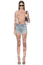 Balenciaga Tattoo Tight in Light Beige, view 2, click to view large image.