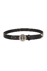 Balenciaga Circled BB Belt in Black, view 1, click to view large image.