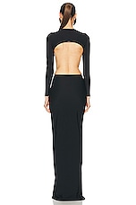 Balenciaga Cut Out Maxi Dress in Black, view 3, click to view large image.