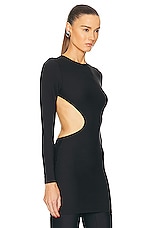 Balenciaga Cut Out Mini Dress in Black, view 2, click to view large image.