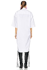 Balenciaga Short Sleeve Cocoon Dress in White, view 4, click to view large image.