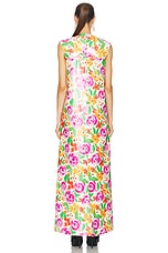 Balenciaga Sleeveless Floral Dress in Pink, view 3, click to view large image.
