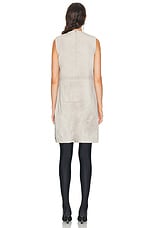 Balenciaga Cargo Sack Dress in Light Beige, view 4, click to view large image.