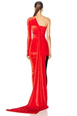 Balenciaga Asymmetric Dress in Red, view 5, click to view large image.