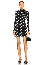 ワンピース BALENCIAGA LOGO DRESS Embroidered V-Neck Midaxi Waisted Dress