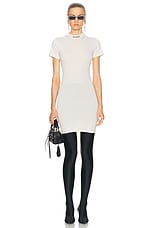 Balenciaga T-shirt Mini Dress in Off White, view 1, click to view large image.