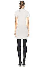 Balenciaga T-shirt Mini Dress in Off White, view 3, click to view large image.