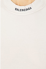 Balenciaga T-shirt Mini Dress in Off White, view 4, click to view large image.
