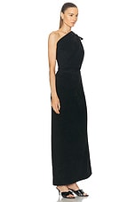 Balenciaga Maxi Draped Dress in Black, view 2, click to view large image.