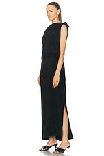 Balenciaga Maxi Draped Dress in Black, view 3, click to view large image.