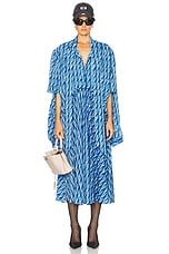 Balenciaga Double Sleeve Dress in Blue | FWRD