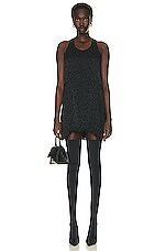 Balenciaga Cut Up Mini Dress in Black, view 1, click to view large image.