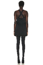 Balenciaga Cut Up Mini Dress in Black, view 3, click to view large image.